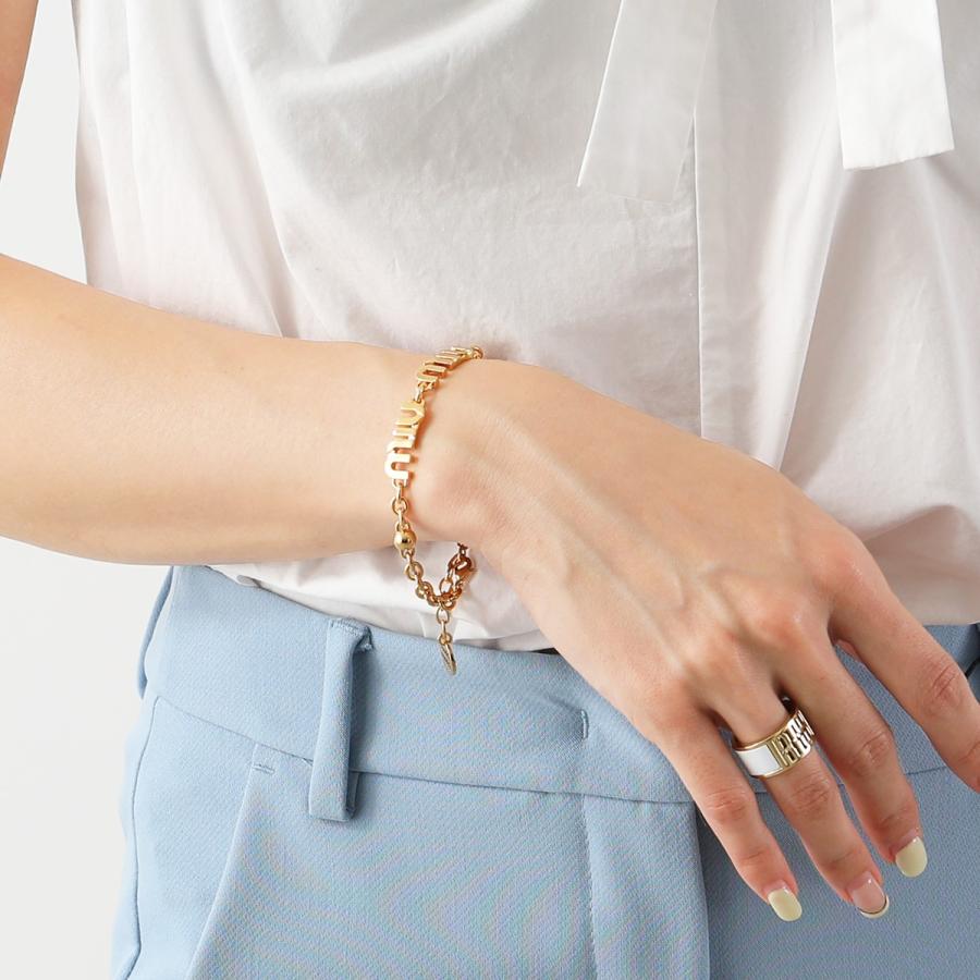 miu miu（ミュウミュウ） ブレスレット 5IB455 2F7U レディース ロゴ