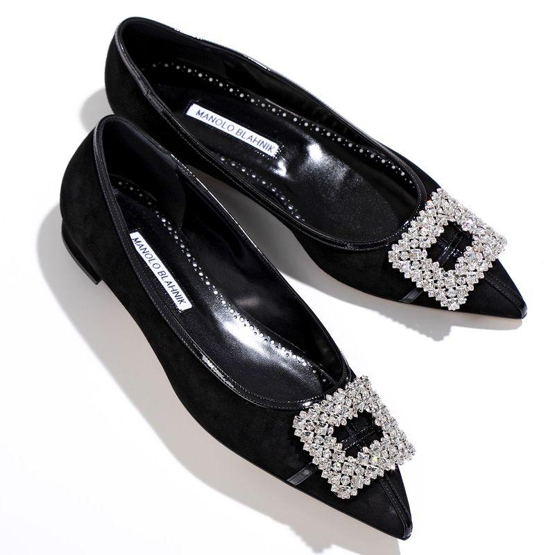 MANOLO BLAHNIK（マノロブラニク） パンプス TUBERIANFLAT SUEDE DAIM
