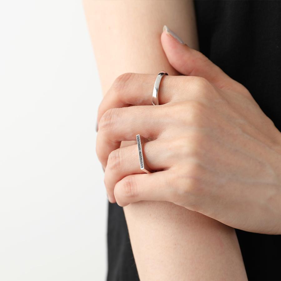 TOM WOOD（トムウッド） リング レディース Sleek Ring Top Black