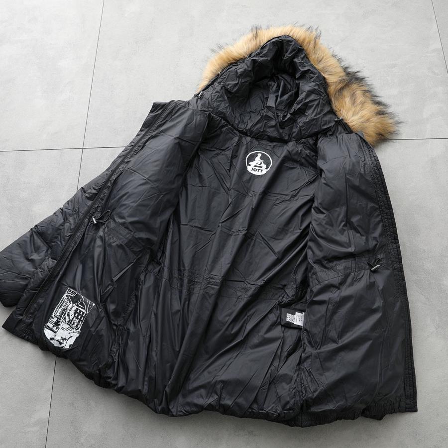 美品】ジョット ダウンジャケット フード ワッペン ネイビー M相当