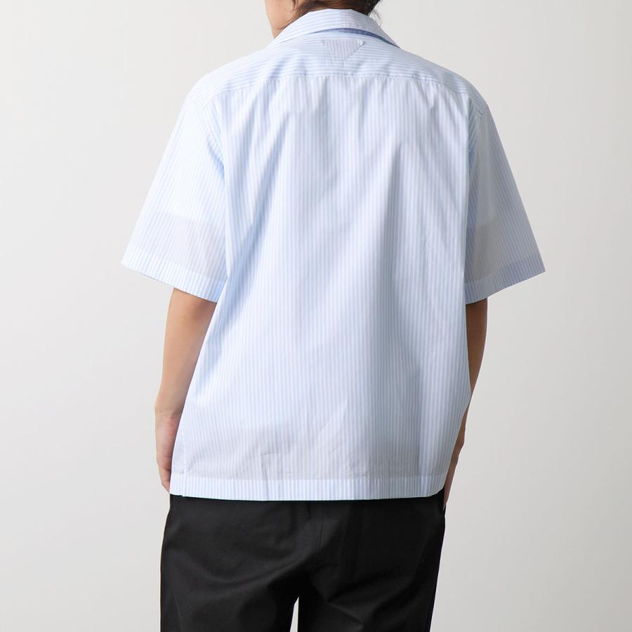 PRADA（プラダ） 半袖 シャツ UCS406 14JS メンズ ピンストライプ