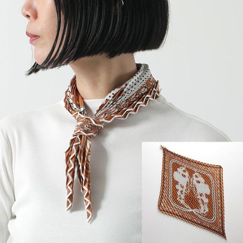 HERMES（エルメス） シルクバンダナ プリーツ スカーフ Brid de Gala
