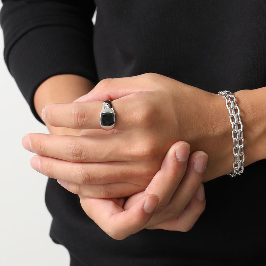 TOM WOOD（トムウッド） リング メンズ Kay Ring Black Larvikite ケイ