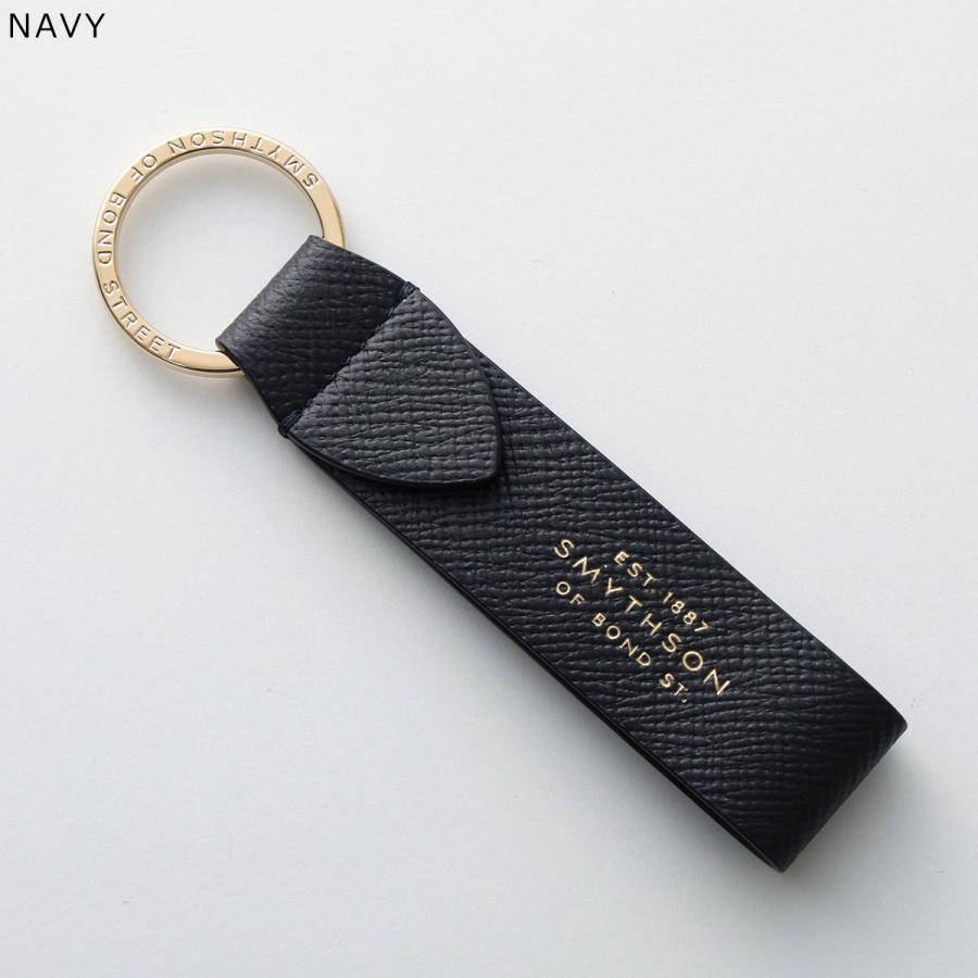 Smythson（スマイソン） キーリング PMA KEYRING W/LEATHER STRAP