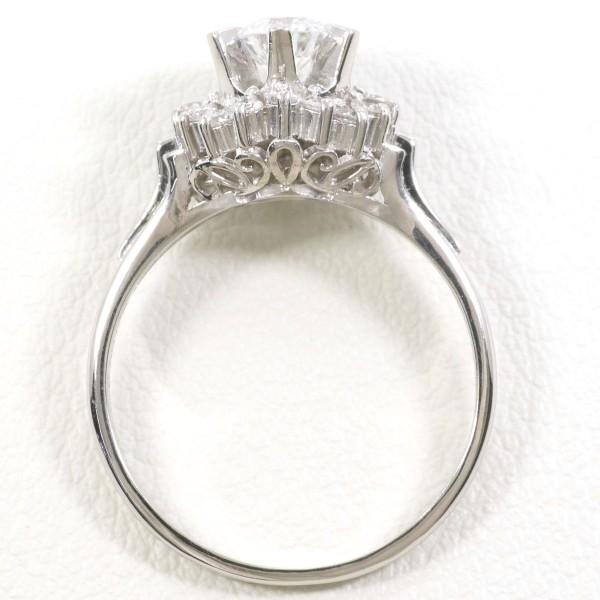 リング PT900 プラチナ 指輪 13号 ダイヤ 0.4500 VVS2 0.28 鑑定書 総