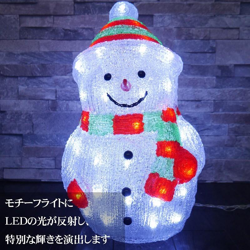 イルミネーション LED USB 可愛い雪だるま42cm クリスマス スノーマン