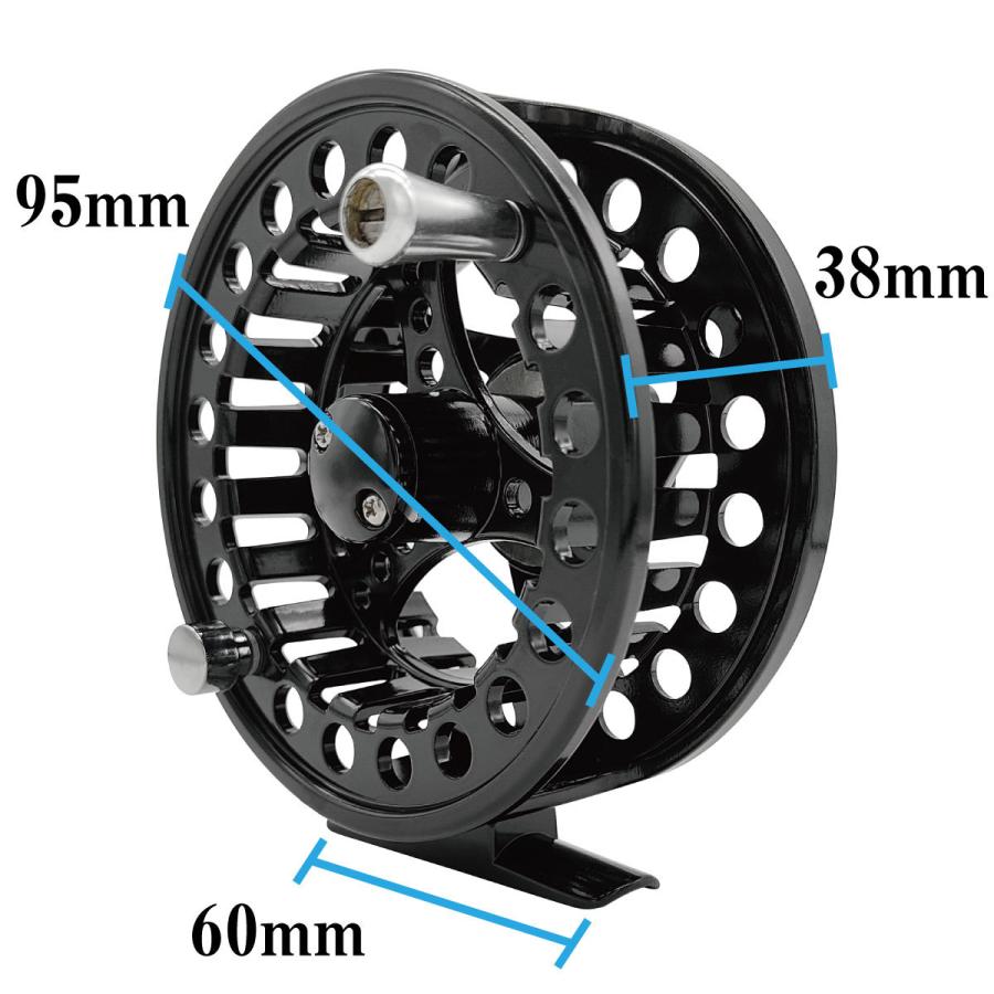 オルルド釣具 フライ用リール 3/4wt 5/6wt 7/8wt シルバー ブラック