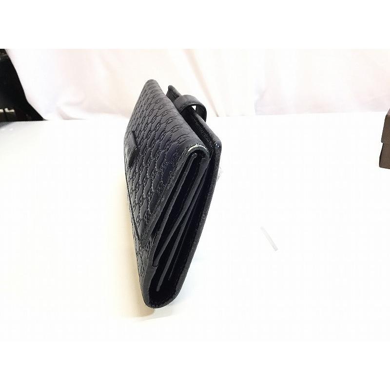 グッチ GUCCI 2つ折り長財布 マイクログッチシマ 黒 : ワットマン