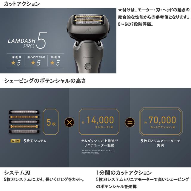 安心の正規品】パナソニック ラムダッシュPRO 5枚刃 ES-L550D 充電