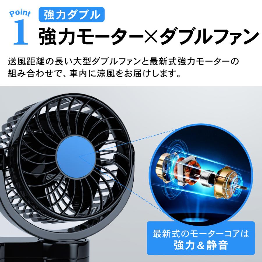 涼風お届け ツインファン 車載扇風機 省エネ エアコン
