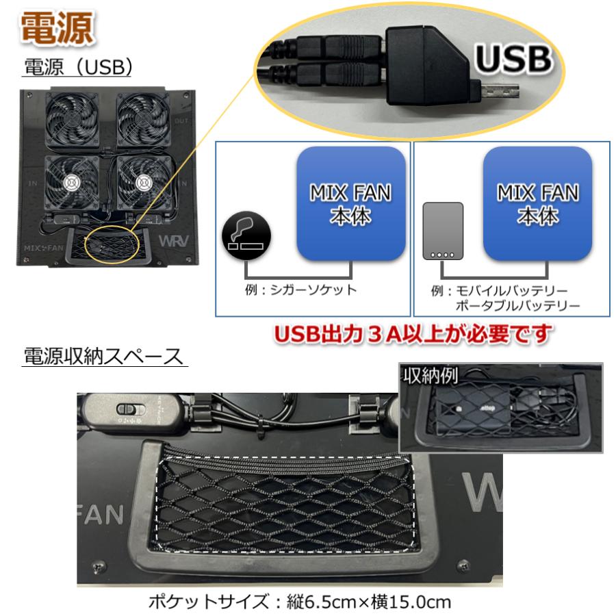 ハイエース小窓専用 換気扇 MIX FAN（ミックスファン）200系4型以降 吸