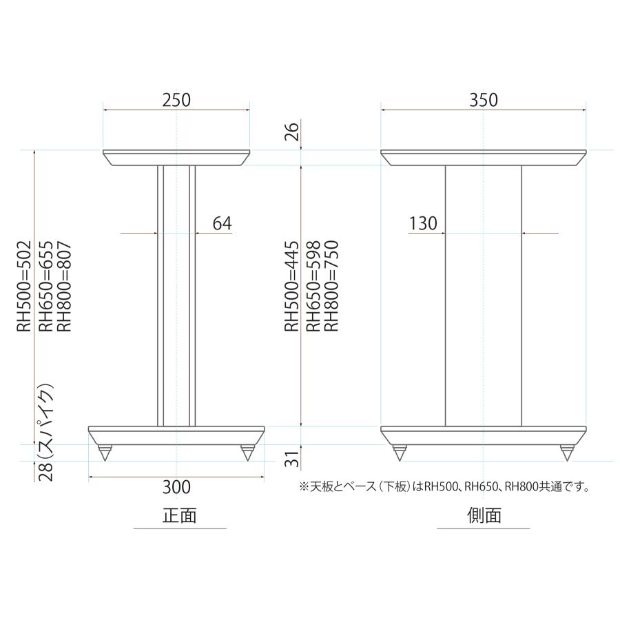 RH800BB（ペア）スピーカースタンド Sound Magic（サウンドマジック