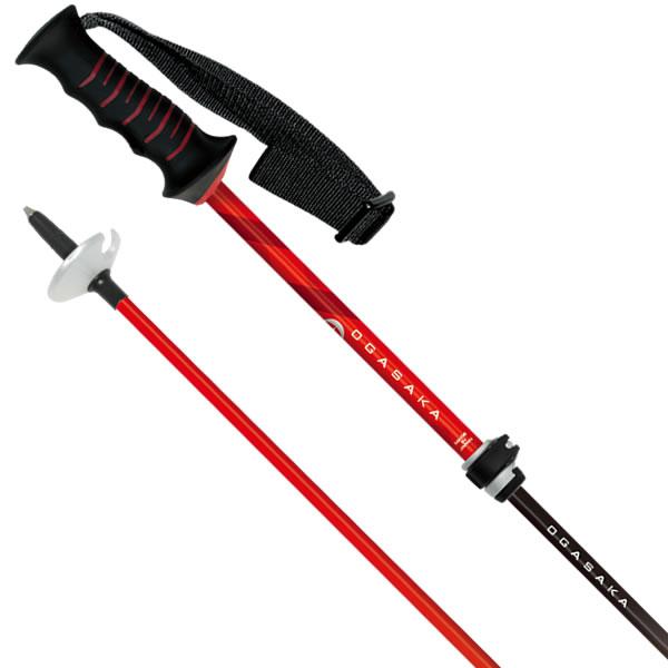OGASAKA（オガサカ） スキーポール LC-FS/RD レッド 95〜120cm 伸縮式
