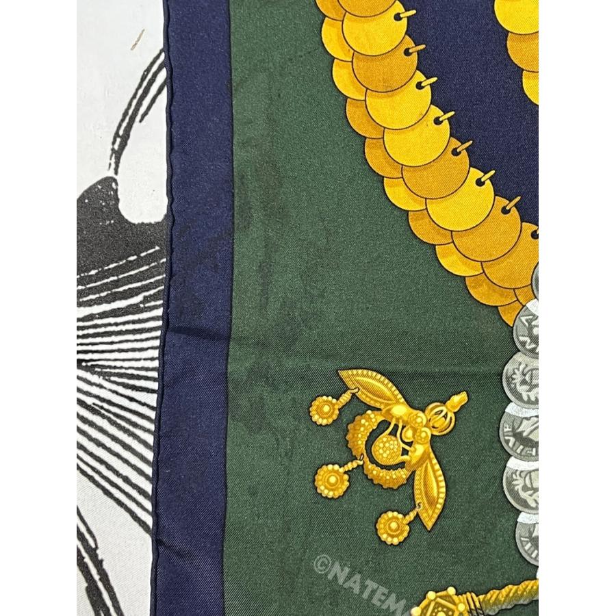 HERMES（エルメス） 中古 スカーフ 90 カレ HERMES KOSMIMA 宇宙 緑
