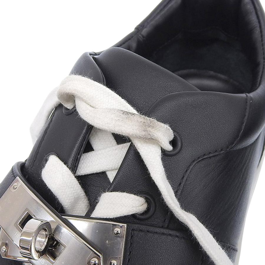 HERMES エルメス デイ シルバー金具 レザー スニーカー メンズ