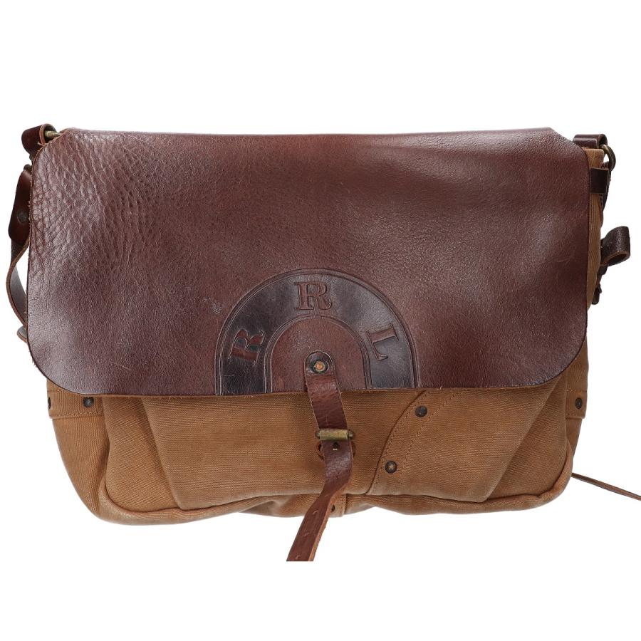 RRL ダブルアールエル CS/LTR MAIL BAG レザー/キャンバス メール