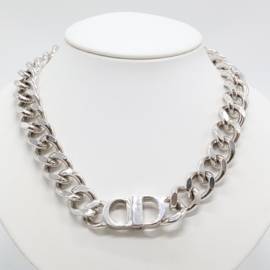 Dior ディオール CD Icon チェーンリンク ネックレス シルバートーン