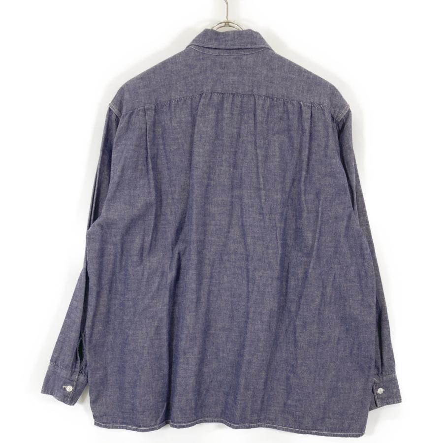 COMOLI コモリ ブルー Q03-02005 パープル ダンガリーシャツ 3
