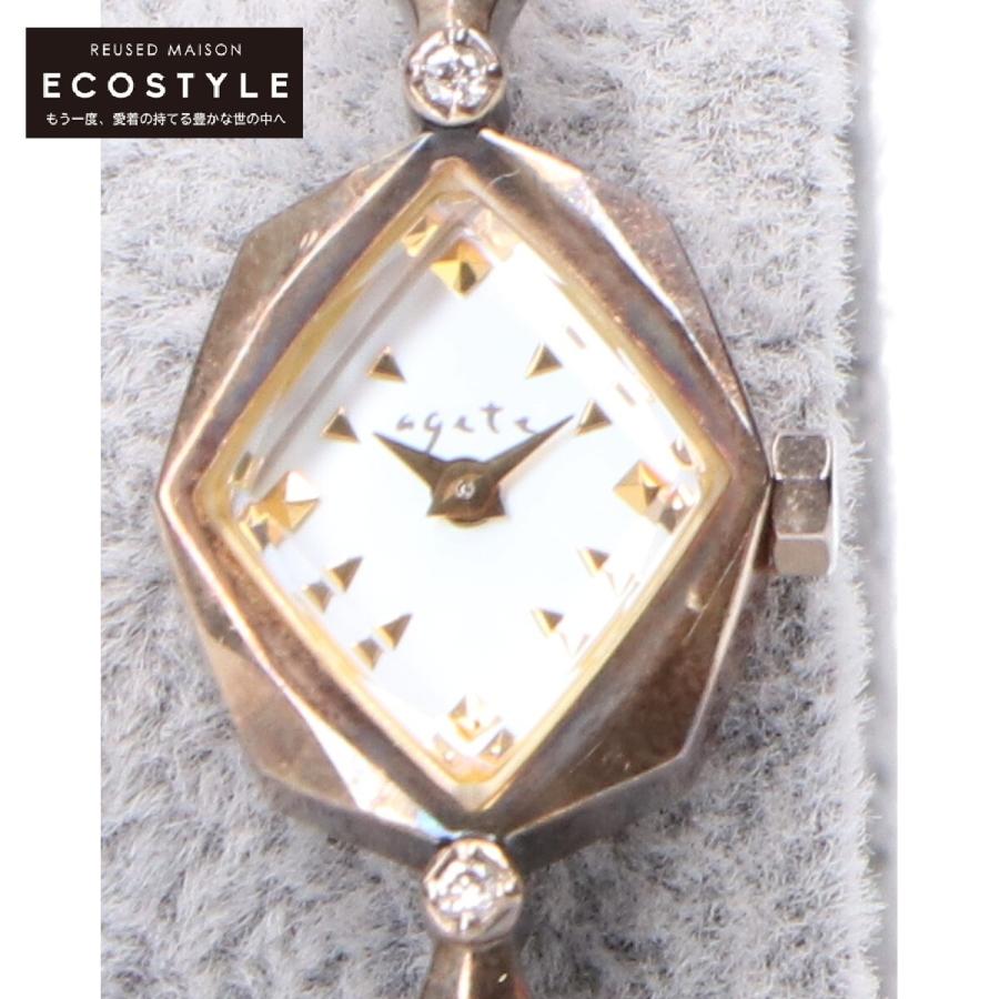 agete（アガット） K10 ダイヤモンド 0.028ct アンティーク調 腕時計