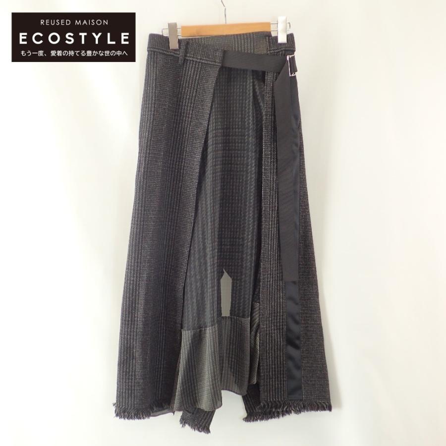 sacai（サカイ） 美品/20年製 20-05337 グレンチェック サイド