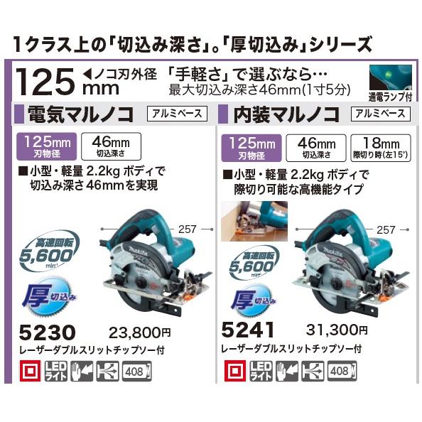 マキタ（makita） 5241 125mm 内装マルノコ 100V 際切り : Total