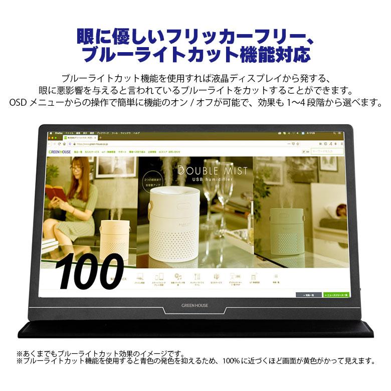 GREEN HOUSE（グリーンハウス） 13.3型 ポータブル ディスプレイ 薄型