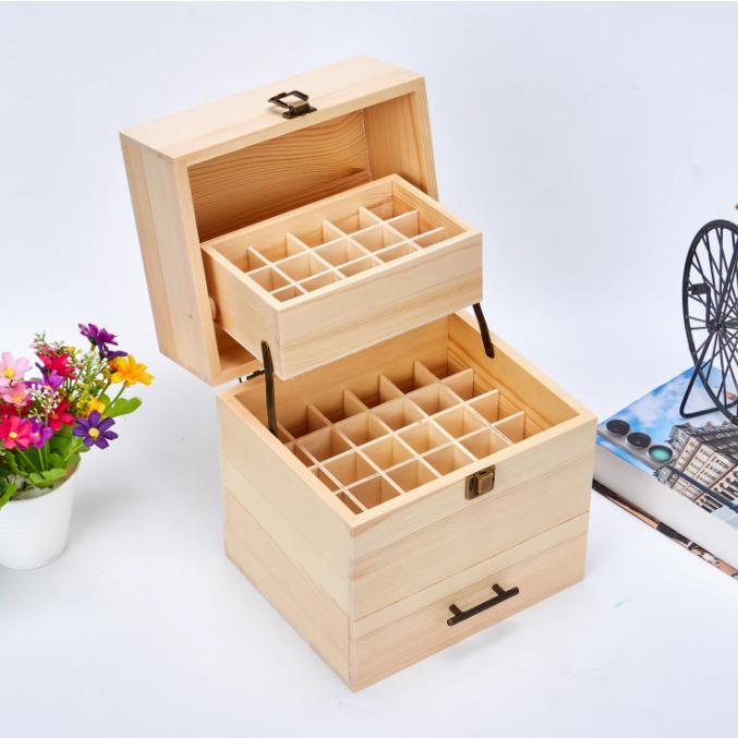 木製 収納 ボックス アロマオイル エッセンシャルオイル 口紅