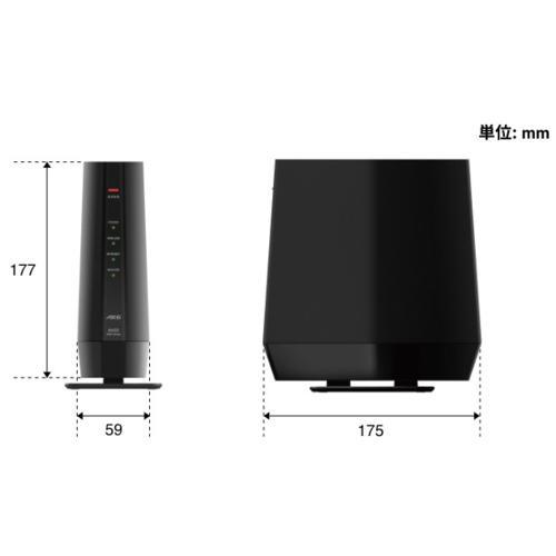 バッファロー(BUFFALO) WSR-5400AX6P-BK ブラック Wi-Fi 6 4803+