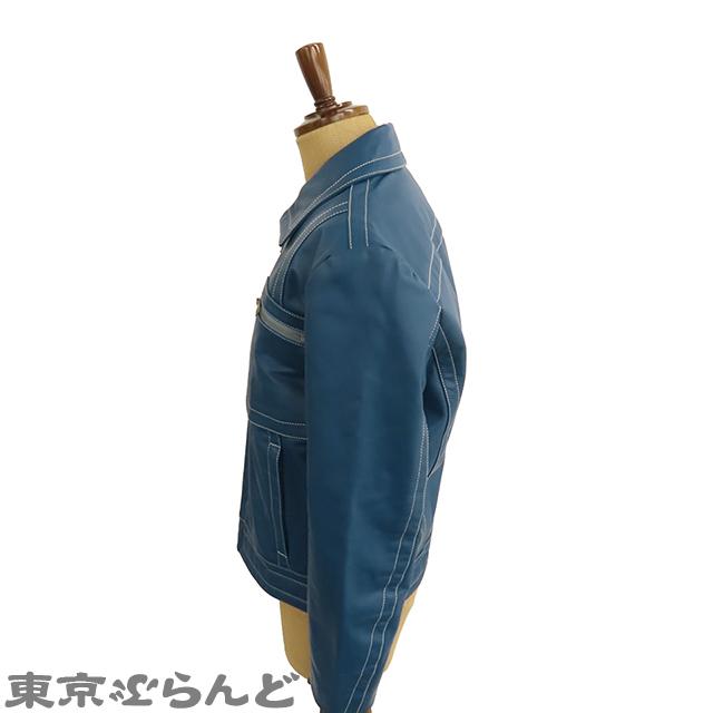 DIESEL（ディーゼル） レザージャケット A03560 ブルー レザー M