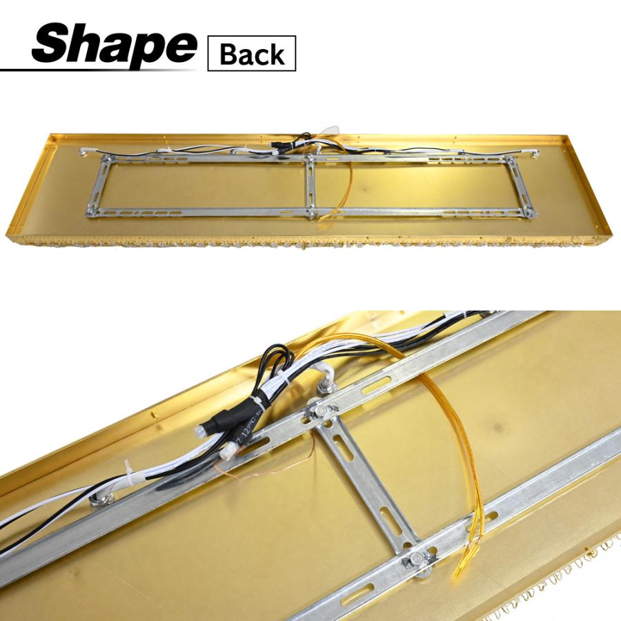 シャンデリア 120cm ナイアガラ ゴールドメッキ クリスタル デコトラ