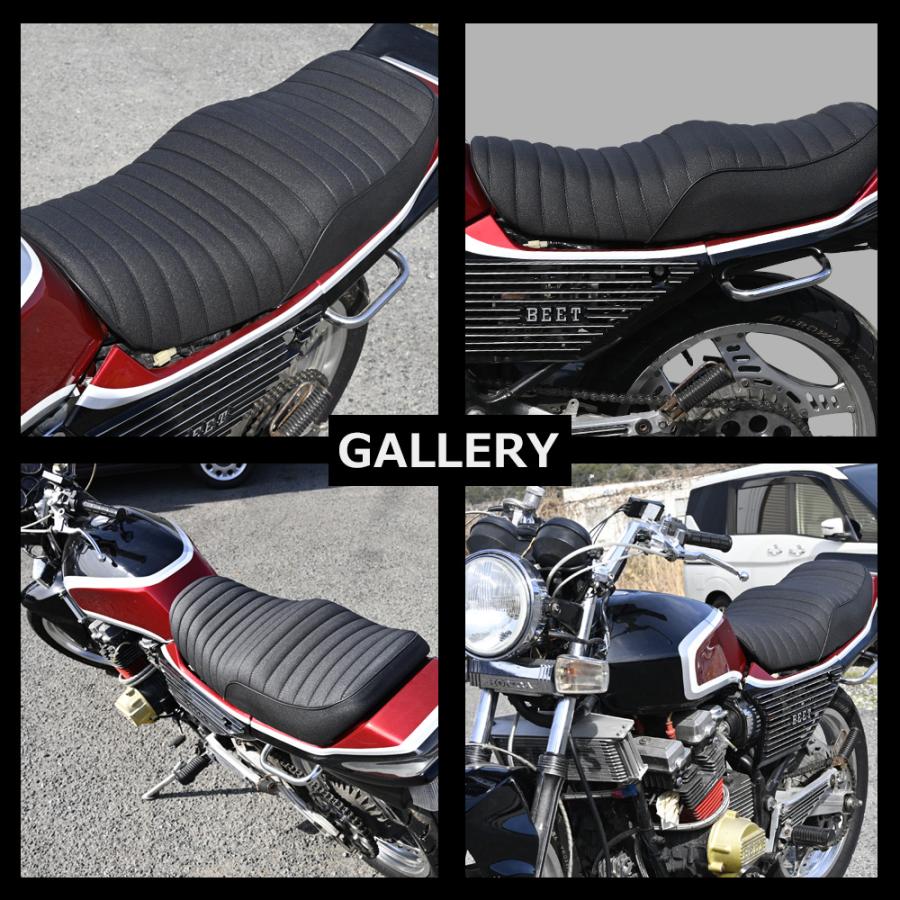 CBX400F CBX550F タックロールシート 黒 あんこ抜き 撥水加工 旧車