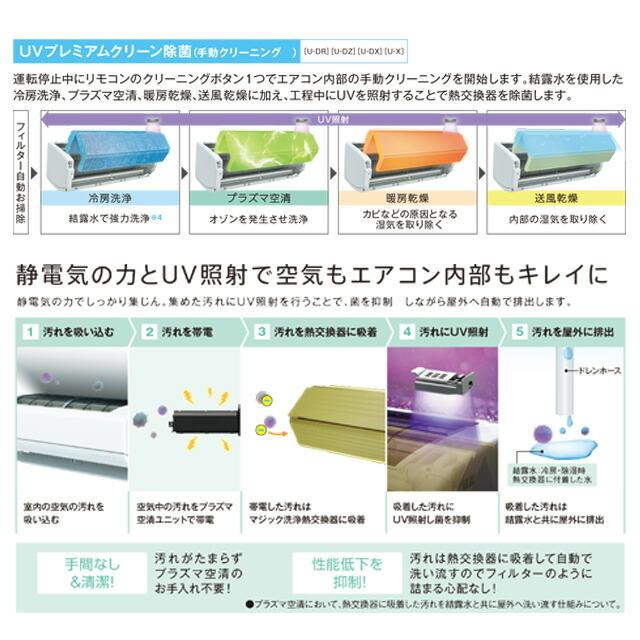 TOSHIBA（東芝） 大清快 U-Xシリーズ ルームエアコン 冷房/暖房：8畳