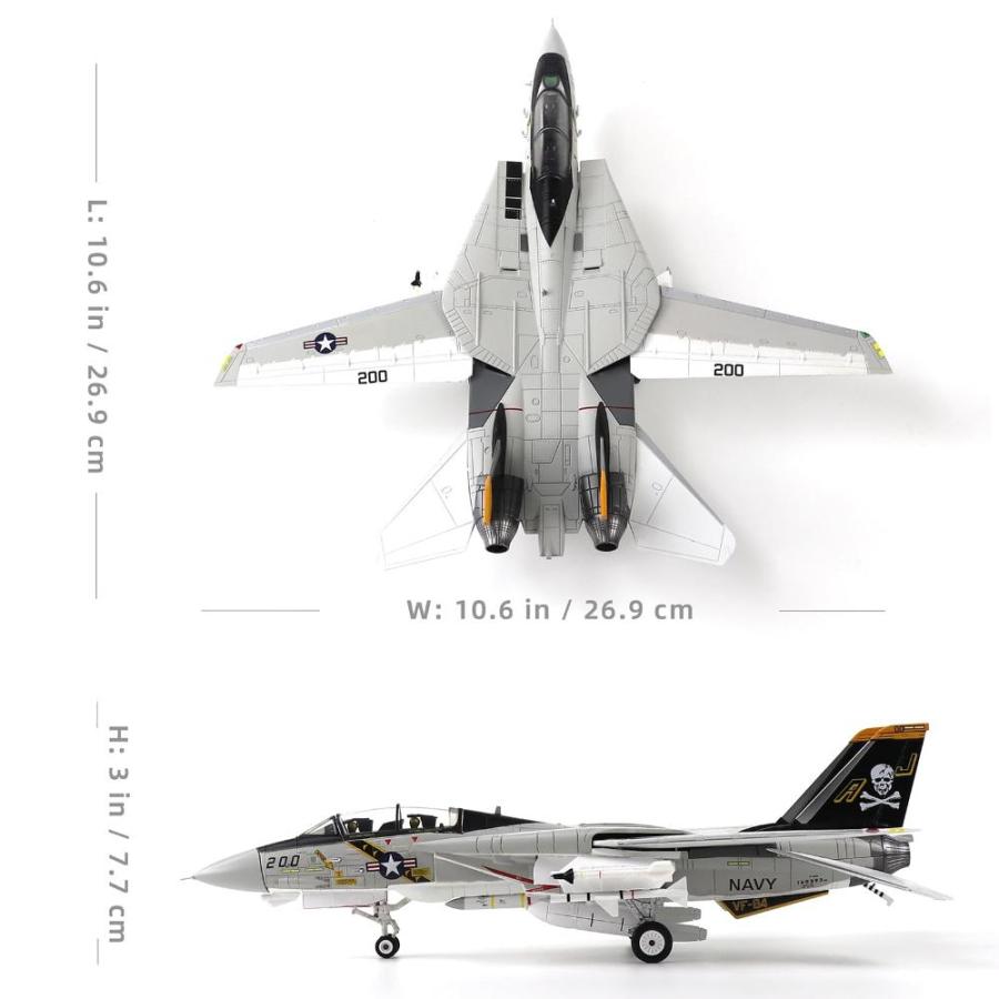 NUOTIE 1:72米海軍 F-14 トムキャット 合金モデル VF-84 ジョリー