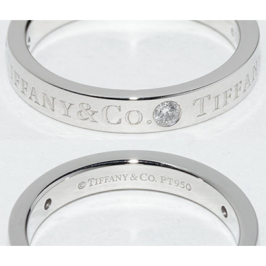 ティファニー 指輪 Pt950 ダイヤ3P(0.07ct) T&CO.バンドリング