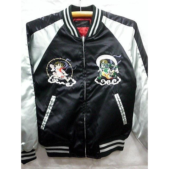 スカジャン 風神雷神 日本製本格刺繍のスカジャン : takafuku1915