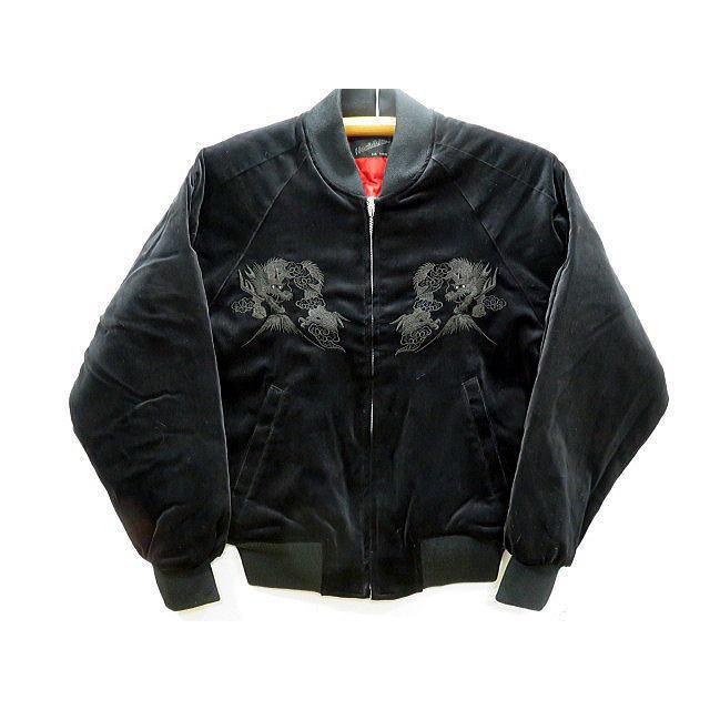 スカジャン 日本製本格刺繍のスカジャン2L 花龍 別珍 : takafuku1915