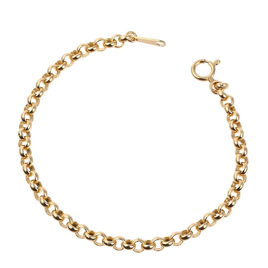 18金ブレスレット K18 ロロ・チェーン 幅4mm 長さ18cm : フェアリー