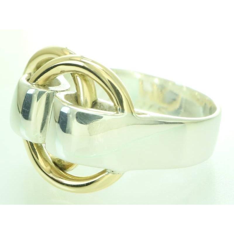 HERMES（エルメス） ドゥザノー リング 11号 SV K18 ゴールド シルバー