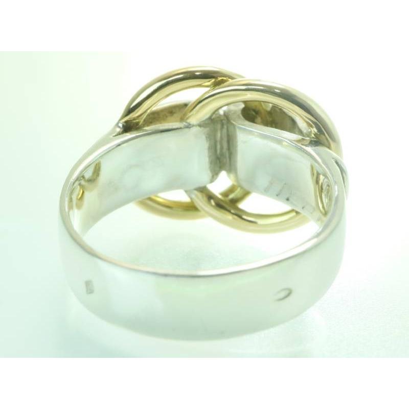 HERMES（エルメス） ドゥザノー リング 11号 SV K18 ゴールド シルバー