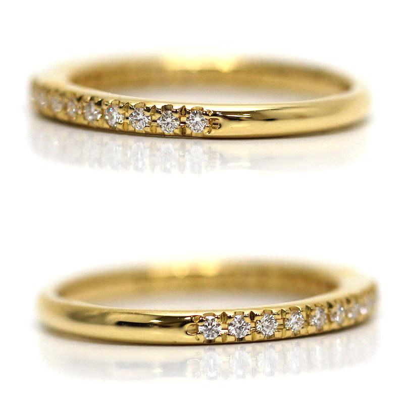 MIKIMOTO（ミキモト） ハーフエタニティリング 8号 K18 18金 ゴールド