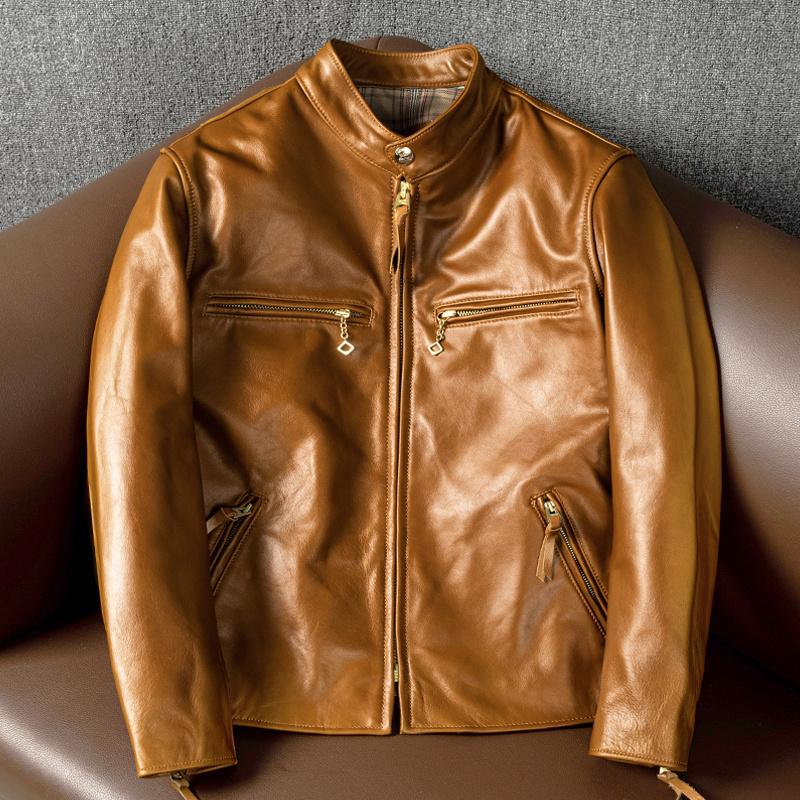 本革ジャケット オイルワックス加工 牛革ジャケット ライダース