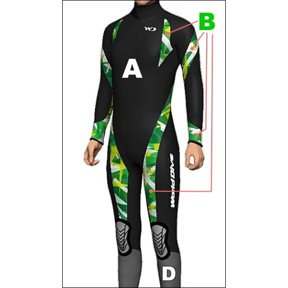 LOS【美品】World Dive ウェットスーツ 5mm メンズ用 ワールドダイブ