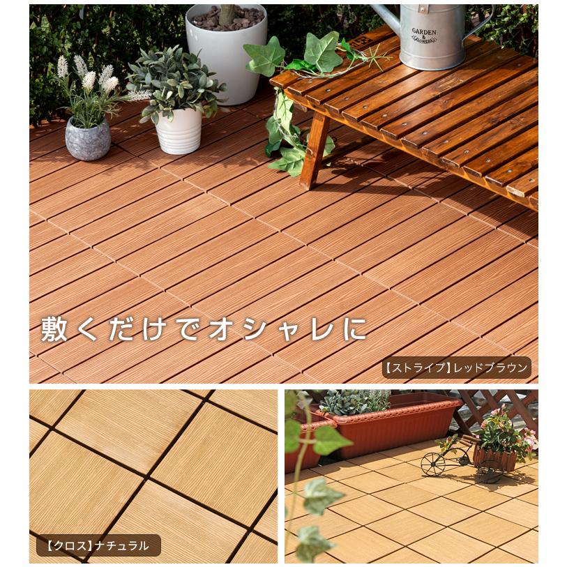 タンスのゲン 27日超お得 ウッドパネル ウッドデッキ 人工木 108枚