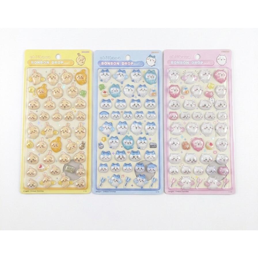 3種セット ちいかわ ボンボンドロップシール ハチワレ うさぎ サン