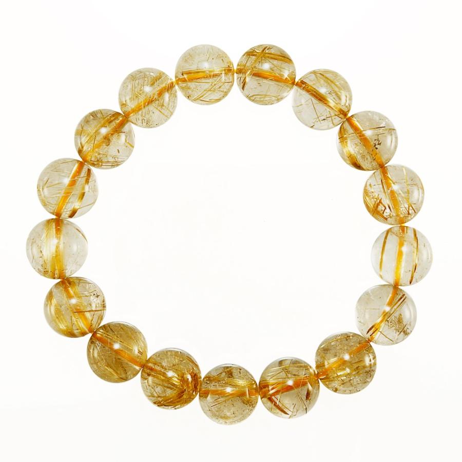 ブラジル産 7A級 金運アップ ゴールドルチルクォーツ 12mm