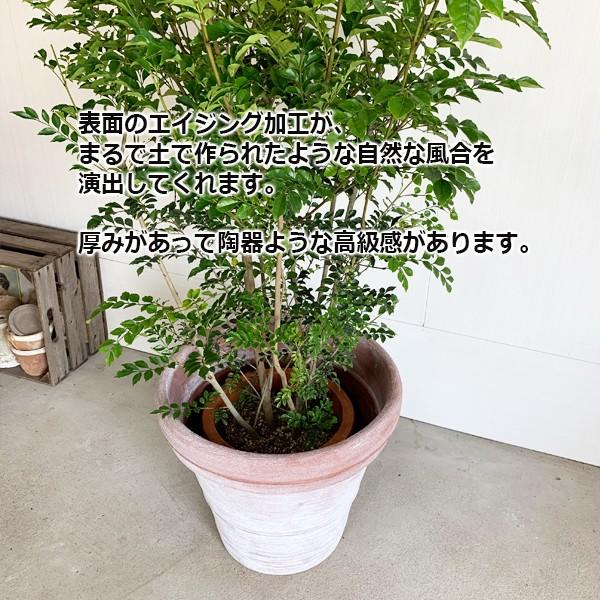 テラコッタ風 鉢カバー イタリア製 10号鉢がすっぽり 樹脂製鉢 軽量
