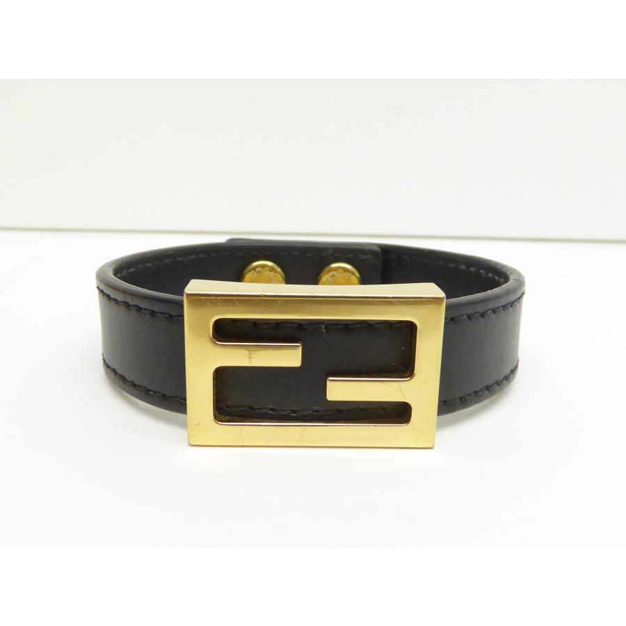 FENDI（フェンディ） レザーブレスレット size:S 腕周り17.5cm~19cm