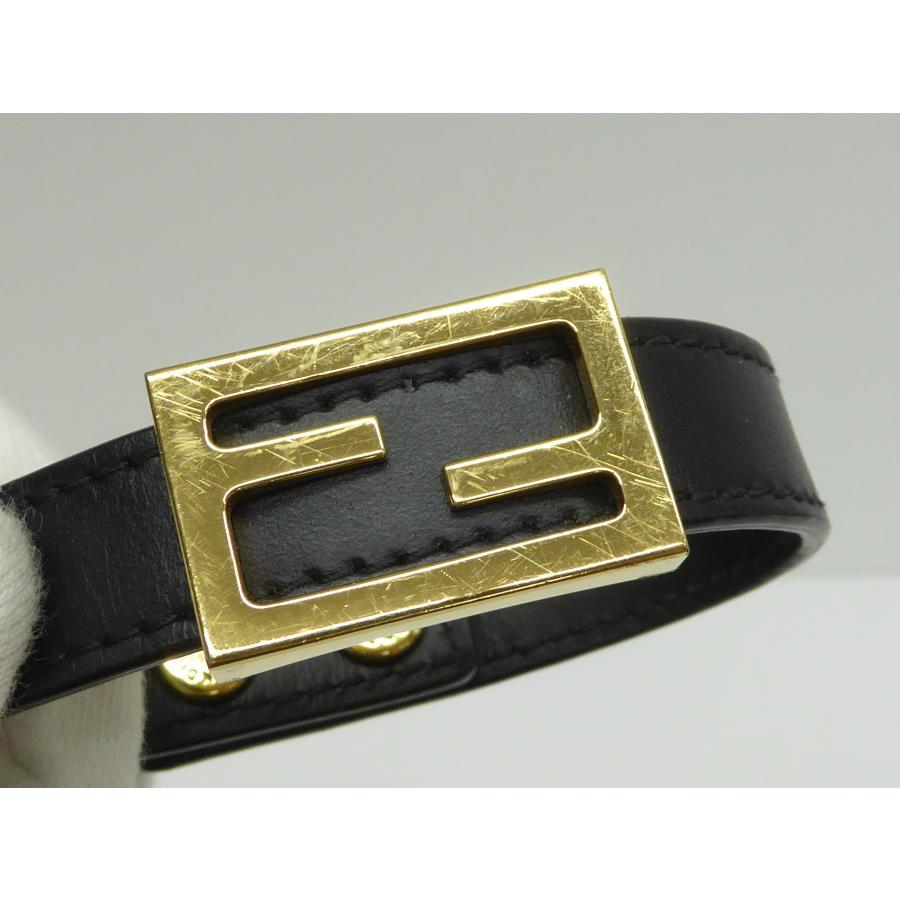 FENDI（フェンディ） レザーブレスレット size:S 腕周り17.5cm~19cm