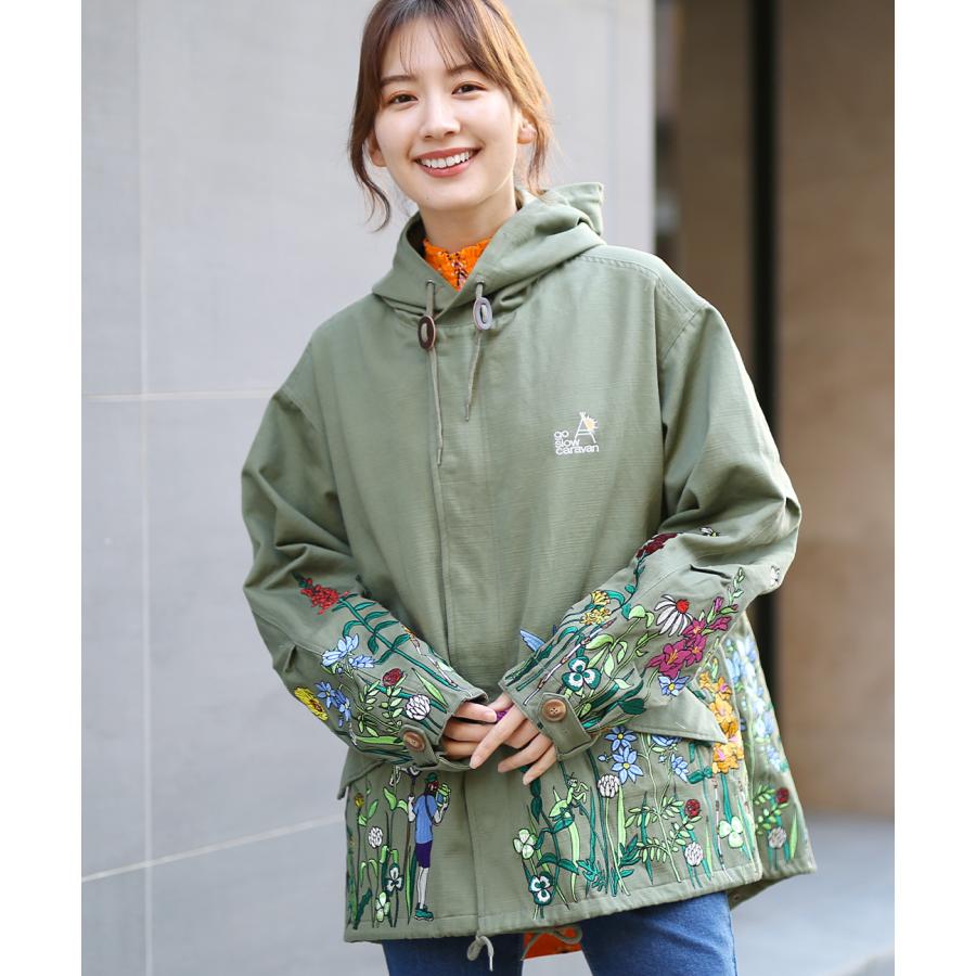 チチカカ（TITICACA） go slow caravan スラブサテンパネル刺繍モッズ