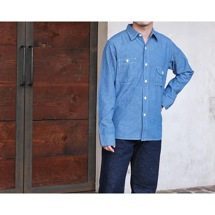 JELADO（ジェラード） Smoker Shirt スモーカーシャツ Indigo Chambray